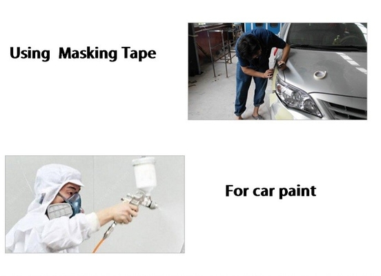 Leuchtend gelbes Abdeckpapier für Automobile, Temperaturbeständigkeit 60–80 °C